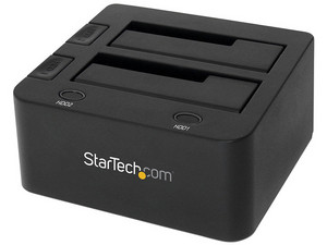 Docking Station USB 3.0 con UASP de 2 Bahías para Disco Duro o SSD SATA de 2,5 o 3,5 Pulgadas.