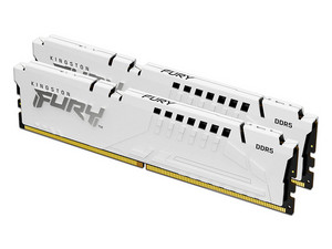 Kit de Memoria DIMM Kingston Fury Beast DDR5, PC5-44800 (5600MHz), CL40, 32 GB (2 x 16GB). Color Blanco.
