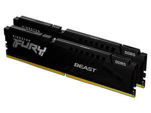 Memoria DIMM Kingston FURY Beast Black, DDR5 PC5-48000 (6000MHz), CL36, 32GB (2x16GB).