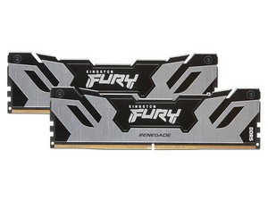 Kit de Memorias DIMM Kingston Fury Renegade, DDR5 PC5-51200 (6400 MHz), CL32, 64GB (2 x 32GB). Color Negro/Plateado.