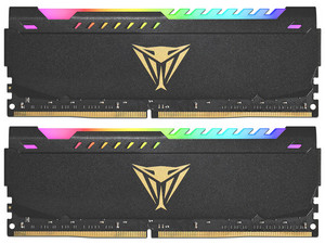 Kit de Memorias DIMM Patriot Viper Steel RGB, DDR4 PC4-28800 (3600MHz), CL20, 16GB (2 x 8GB).