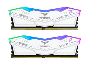 Kit de Memorias DIMM Teamgroup T-Force Delta RGB, DDR5 (7800MHz), CL38, 32GB (2 x 16GB). Color Blanco.