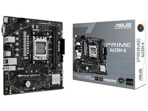 T. Madre ASUS PRIME A620M-K,
Chipset AMD A620,
Segmento: Básico,
Soporta: AMD Ryzen 7000 Series, Socket AM5,
Memoria: DDR5 6400/6200, 64GB Max,
Audio HD, Red,
USB 3.2 Gen 1 y SATA 6Gb/s, M.2 PCIe 4.0,
Micro-ATX, Ptos: 1xPCIe 4.0 x16, 1xPCIe 3.0