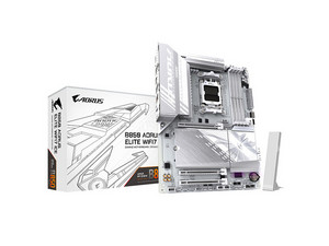 T.Madre Gigabyte AORUS ELITE WIFI7 ICE: Chipset AMD B850, 
Soporta: Procesadores AMD Ryzen de 8va y 9na Generación, AM5, 
Memoria DDR5 7800/6200/4800 MHz, 128GB Max, 
Integrado: Audio HD, Red, Wi-Fi 7, SATA 3.0, 
ATX, Ptos: 1xPCIE5.0x16.