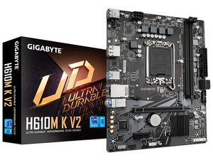 T. Madre GIGABYTE H610M K V2,
Chipset Intel H610,
Segmento: Básico,
Soporta: Intel 14va Generación, Socket 1700,
Memoria: DDR5 5600 MHz, 128GB Máx,
AudioHD, USB 3.2, SATA 3.0 y M.2,
M-ATX, Ptos: 1xPCIE4.0x16, 1xPCIEx1