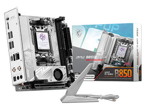 T. Madre MSI MPG B850I EDGE TI WIFI,
Chipset AMD B850,
Segmento: Alto/Gamer,
Soporta: Procesadores AMD Serie 9000, 8000 y 7000, Socket AM5, 
RAM: DDR5 5600/4800MHz, 128GB Max,
Wi-Fi 7, Bluetooth v5.4, Audio HD, USB-C 10Gbps, 
Mini-ITX, Ptos: 1xPCIE