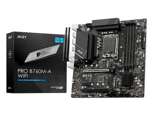 T. Madre MSI PRO B760M-A WIFI DDR5,
Chipset Intel B760,
Segmento: Básico,
Soporta: Procesadores Intel 12va y 13va Generación,
RAM: DDR5 6800/6000/4800MHz, 128GB Max, Integrado:
Audio HD, Red, USB 3.2, SATA 3.0,
Micro-ATX, Ptos: 2xPCIEx16, 1xPCIEx1