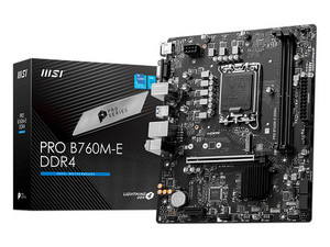 T. Madre MSI PRO B760M-E,
Chipset Intel B760,
Segmento: Alto,
Soporta: Intel 14va, 13va y 12va Generación, Socket 1700,
Memoria: DDR4 4800/3400/2133MHz, 64GB Max,
Integrado: AudioHD, Red, USB 3.2, SATA 3.0, M.2,
Micro-ATX, Ptos: 1xPCIEx16, 1xPCIEx1.