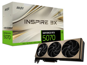 Tarjeta de Video NVIDIA GeForce RTX 5070 MSI INSPIRE 3X OC, 12GB GDDR7, 192 Bit, 1xHDMI, 3xDisplayPort, PCI Express 5.0.