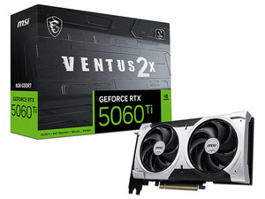 Tarjeta de Video NVIDIA GeForce RTX 5060 Ti MSI 8G Ventus 2X PLUS, 8GB GDDR7, 1xHDMI, 3xDisplayPort, PCI Express x16 5.0