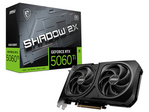 Tarjeta de Video NVIDIA GeForce RTX 5060 Ti MSI SHADOW 2X OC PLUS, 16GB GDDR7, 128-bit, 1xHDMI, 3xDisplayPort, PCI Express x16 5.0