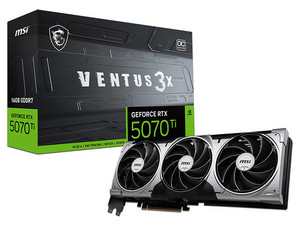 Tarjeta de Video NVIDIA GeForce RTX 5070 Ti MSI VENTUS 3X OC, 16GB GDDR7, 1xHDMI 2.1b, 3xDisplayPort 2.1b, PCI Express 5.0