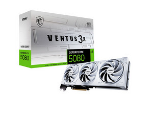 Tarjeta de Video NVIDIA GeForce RTX 5080 MSI Ventus X3 OC, 16GB GDDR7, 1xHDMI, 3xDisplayPort, PCI Express x16 5.0, Color Blanco.