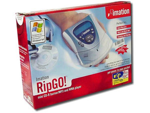 Imation RipGO!, Quemador y MP3 Player portátil, graba en CD-R de 80 mm