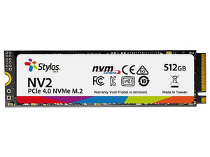 Unidad de Estado Sólido Stylos de 512GB, M.2 NVMe PCIe 4.0.