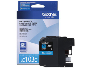 Cartucho de Tinta Alto Rendimiento Brother Cian, Modelo: LC103C.