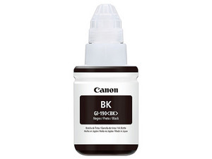 Botella de Tinta Negro Canon GI-190 BK, Modelo: 0667C001AC.