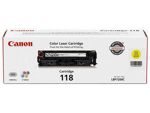 Cartucho de tóner Canon 118, amarillo, Modelo: 2659B001AA.