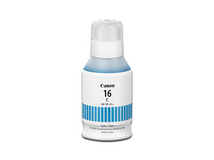 Botella de tinta Canon, GI-16, 132ml, aproximadamente 9000 páginas, compatible con PIXMA GX6010, PIXMA GX7010. Color Cian.