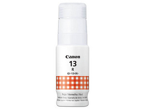 Botella de Tinta Canon GI-13, 70ml, Color Rojo.