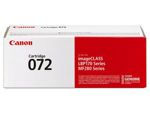 Cartucho de Tóner CANON 072 Negro, Rendimiento 1400 páginas, Compatible con impresoras LBP172, MF289 y MF284.