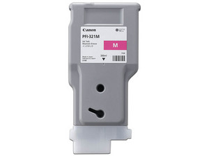 Tinta Canon PFI-321 Color Magenta 300ml Para Plotters TM-250 y TM-350. Tipo Original.