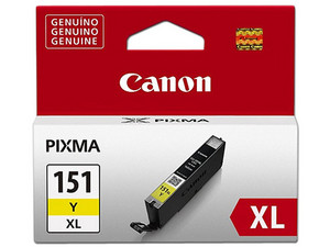 Cartucho de tinta Canon, Amarillo, Modelo: CLI-151XL.