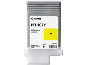 Cartucho de Tinta Canon Amarillo, 130ml, Modelo: PFI-107Y.