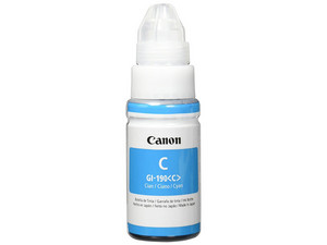 Botella de Tinta Canon color Cian, para Impresoras Pixma. Modelo: GI-190C.