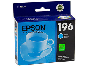 Cartucho de Tinta Epson 196 Cian, Modelo T196220-AL.
