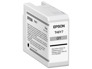 Cartucho de tinta Epson UltraChrome Pro10 Gris, Modelo: T46Y700.
