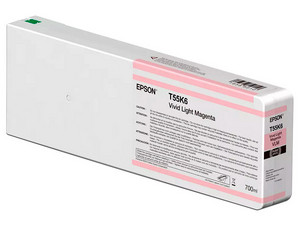 Cartucho de tinta Epson UltraChrome HD Magenta Claro, Modelo: T55K600.
