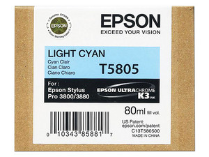 Cartucho Epson Cian Claro UltraChrome K3, Modelo: T5805.