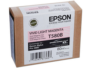 Cartucho de Tinta Epson Magenta Claro, Modelo: T580B00, 80 ml.