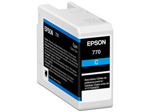 Cartucho de tinta Epson UltraChrome PRO10 T770, Color Cian (T770220).