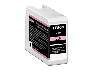 Cartucho de tinta Epson UltraChrome PRO10 T770, Color Magenta Claro (T770620).