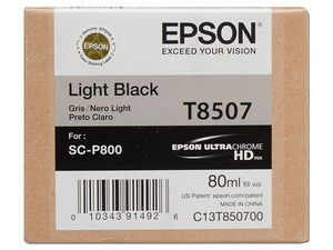 Cartucho de Tinta Epson UltraChrome Negro Claro, Modelo: T850700.