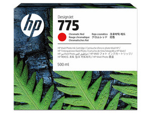 Cartucho de tinta HP LF 775, Color Rojo Original.