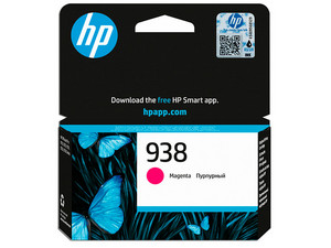 Cartucho de Tinta HP 938, Color Magenta.