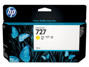 Cartucho de Tinta HP 727 Amarillo, Modelo: B3P21A, 130 ml.