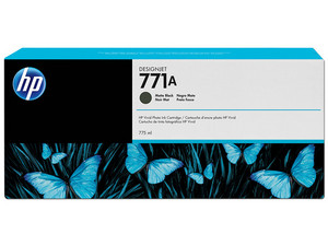Cartucho de Tinta HP 771A Negro Mate, Modelo: B6Y15A, 775 ml.