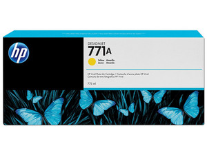 Cartucho de Tinta HP 771A Amarillo, Modelo: B6Y18A, 775 ml.