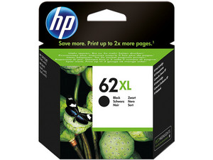 Cartucho de tinta HP 62XL, Color negro Original (C2P05AL).