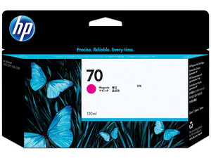 Cartucho de Tinta HP 70 Magenta, Modelo: C9453A, 130 ml.