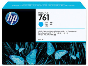 Cartucho HP 761 Cian de 400 ml, Modelo: CM994A.