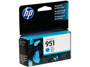 Cartucho de tinta HP 951 Cian Original (CN050AL).