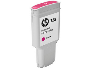 Cartucho de Tinta HP 728 Magenta, Modelo: F9K16A, 300 ml.
