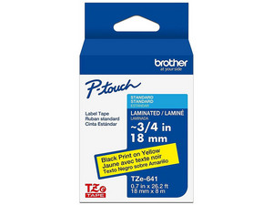 Cinta Laminada Brother TZE641G Negro sobre Amarillo, Modelo: TZE641G.