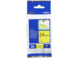 Cinta de impresión Brother negro sobre amarillo de 24mm x 8m, Modelo: TZES651.
