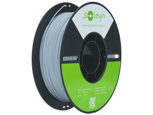 Rollo de Filamento Creality Soleyin Ultra de PLA de 1.75mm, 1Kg. Color Gris.